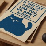 Funny Cat Entry Sign Wall Art
