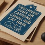 Funny Cat House Print