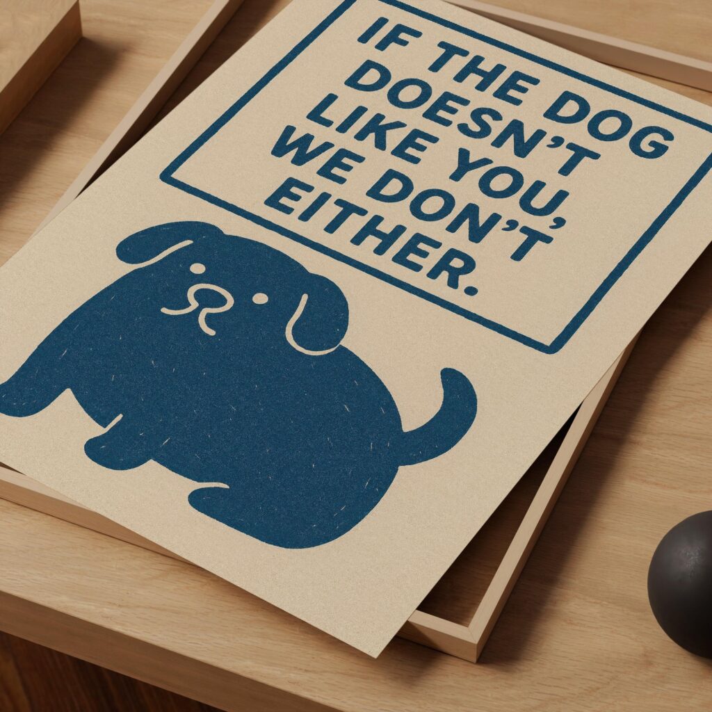 Funny Dog Entryway Print