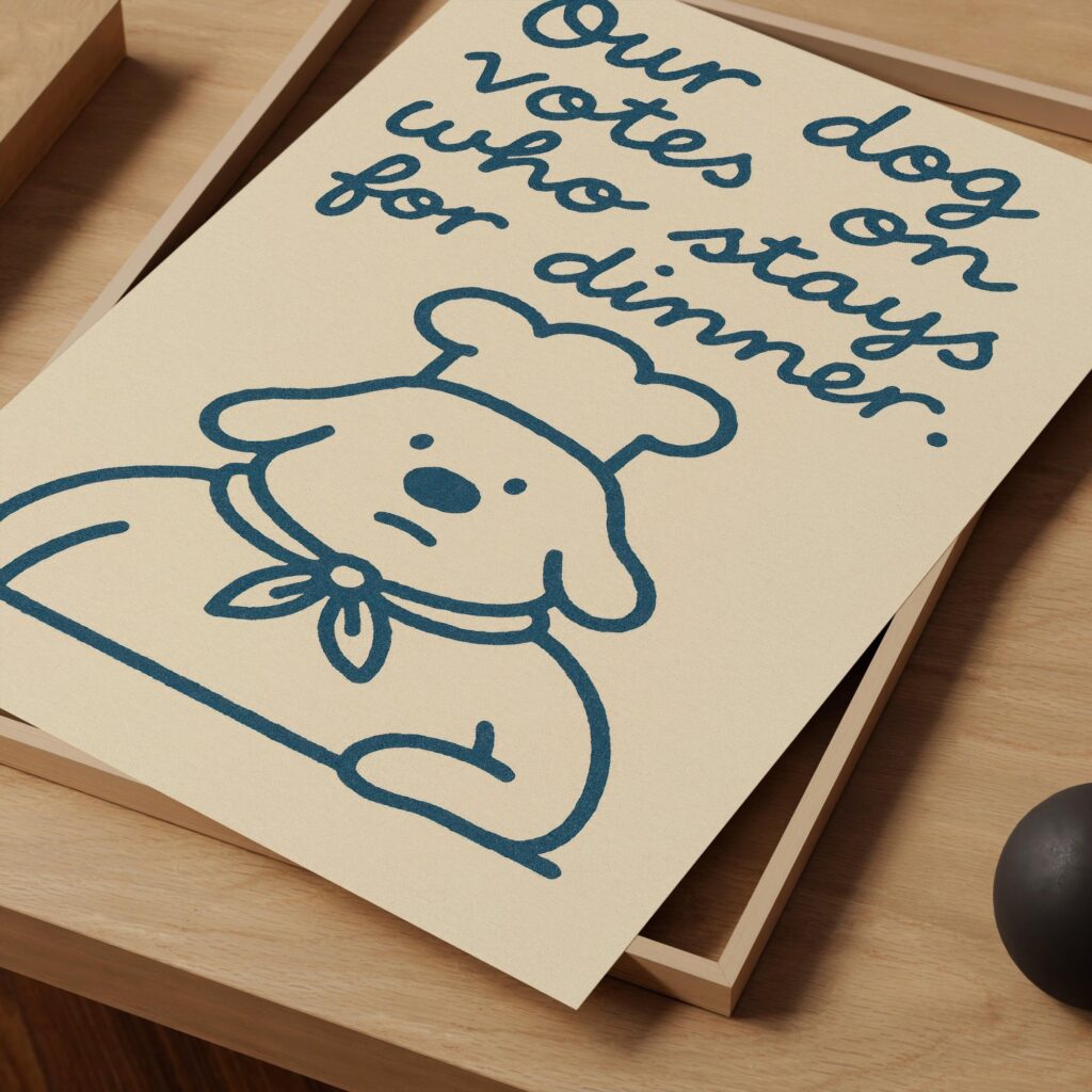 Funny Dog Kitchen Wall Art