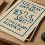 Funny Lizard Art Print