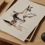 Funny Llama Bathroom Art Print