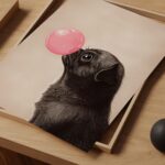 Funny Pug Bubble Gum Print