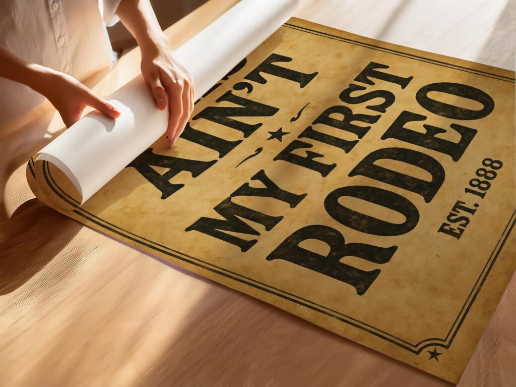 Funny Western Sign Print