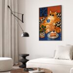 Ginger Cat Coffee Print