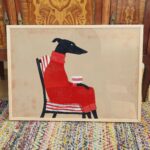 Greyhound Dog in Sweater Print