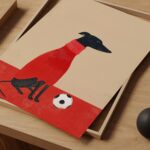 Greyhound Dog Soccer Wall Art
