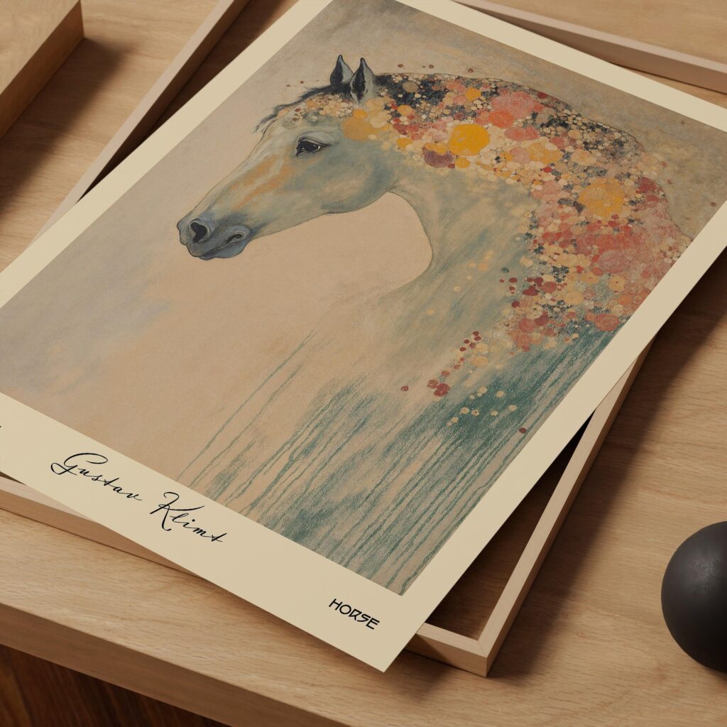 Horse Klimt Art Print