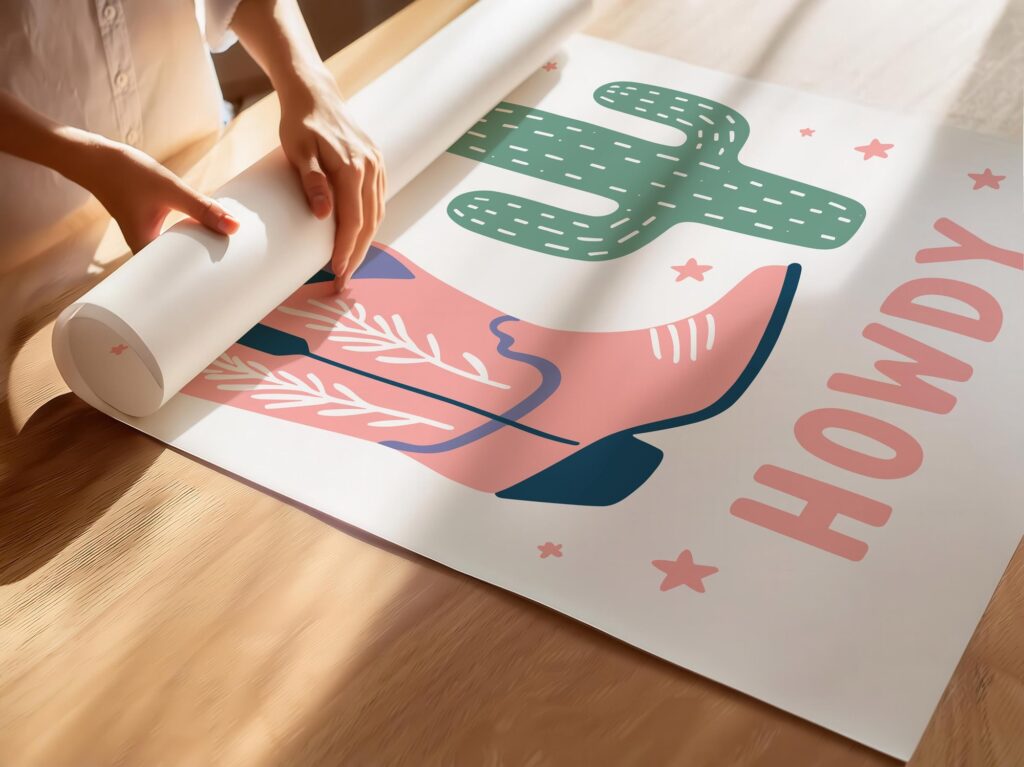 Howdy Cowgirl Boot Print