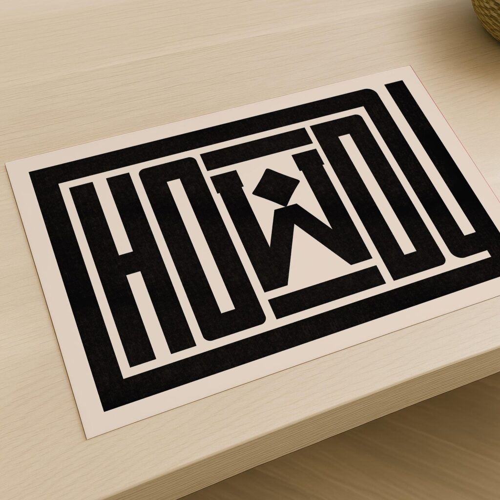 Howdy Black Diamonds Print