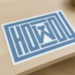 Howdy Blue Heart Print