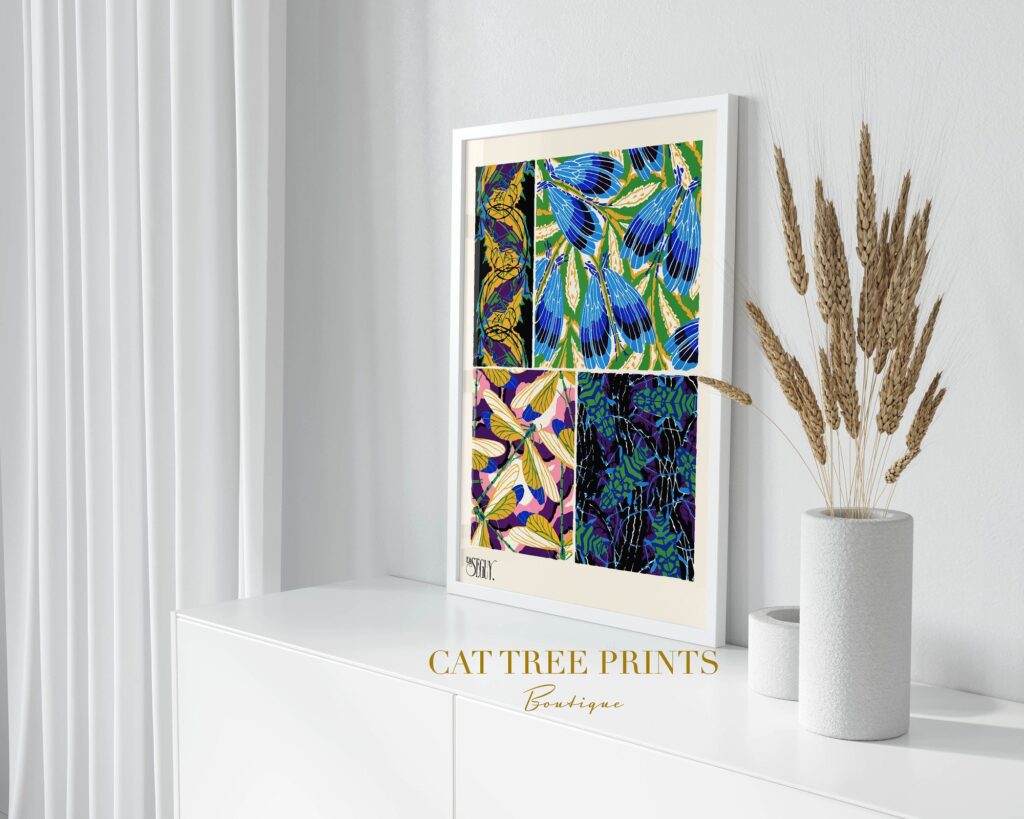 Insect Art Print Butterfly Poster Modern