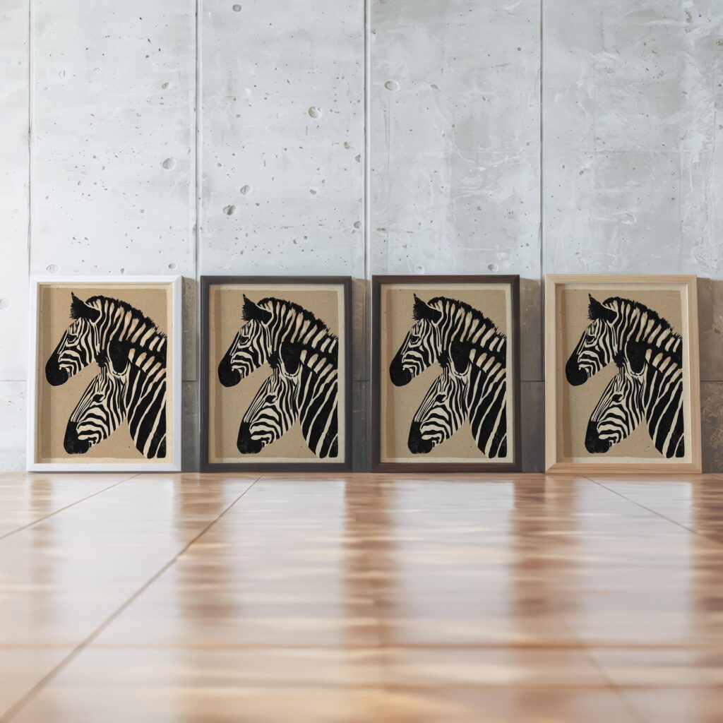 Japandi Zebra Wall Art
