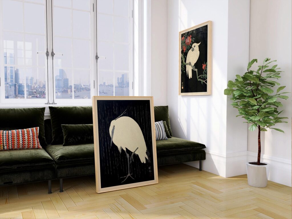 Japanese Bird Art Print Set