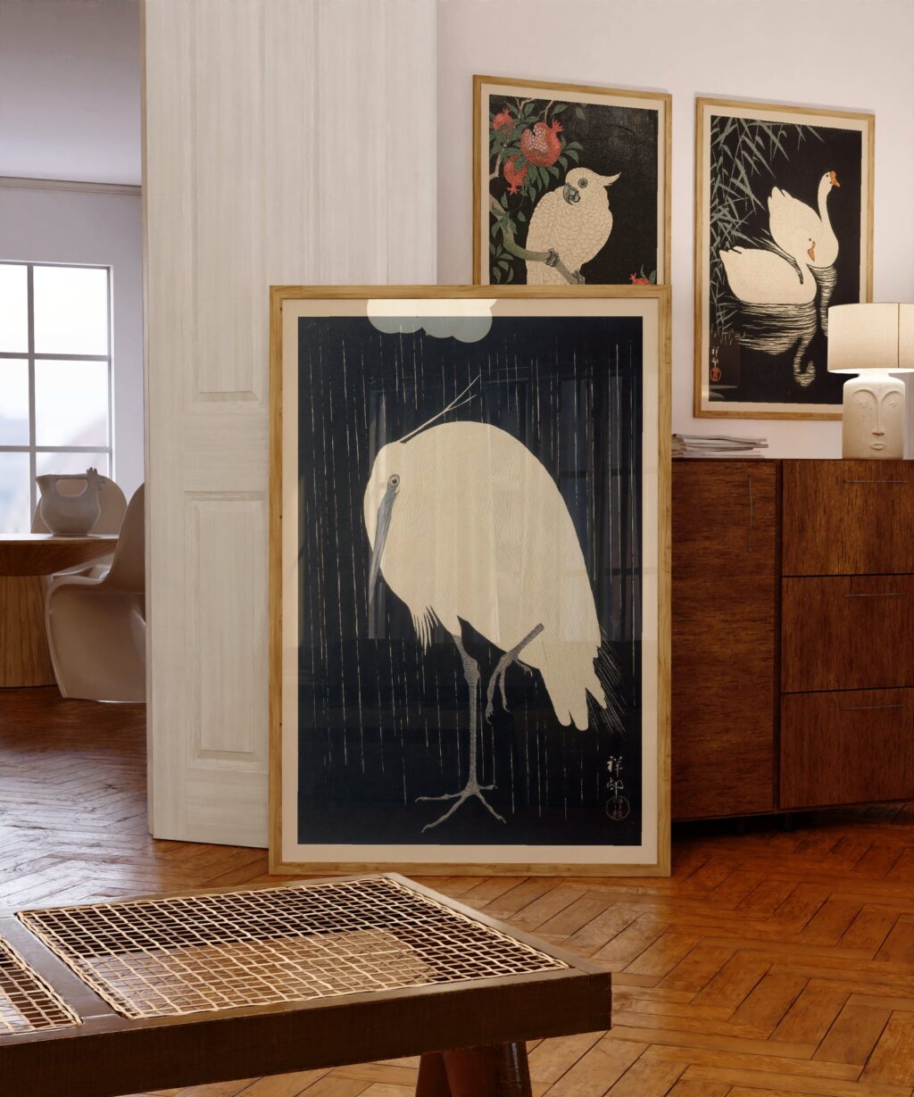 Japanese Bird Print Set