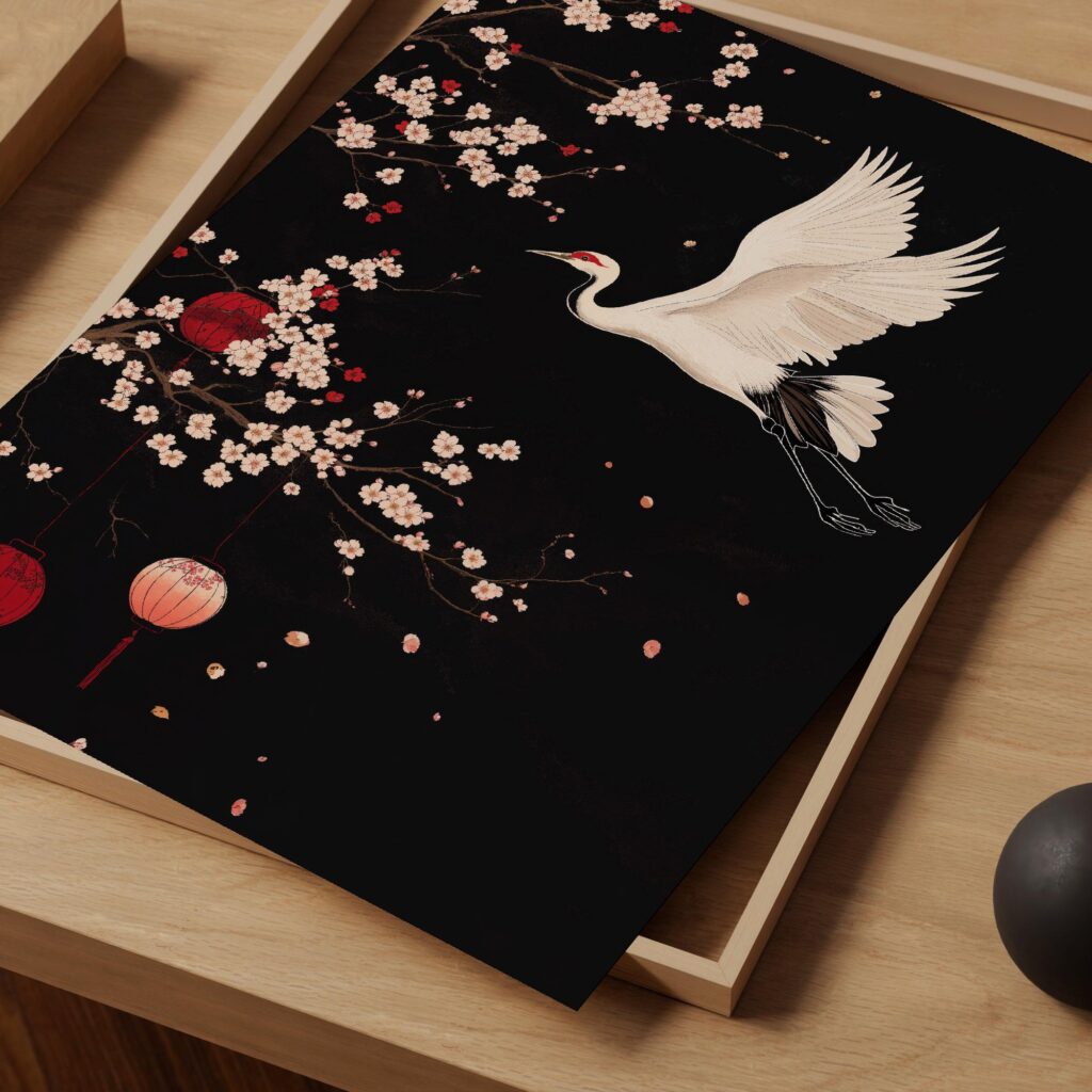 Japanese Crane Art Print