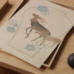 Japanese Deer Vase Print