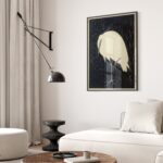 Japanese Egret Print Ohara Koson Bird Art Japandi Decor