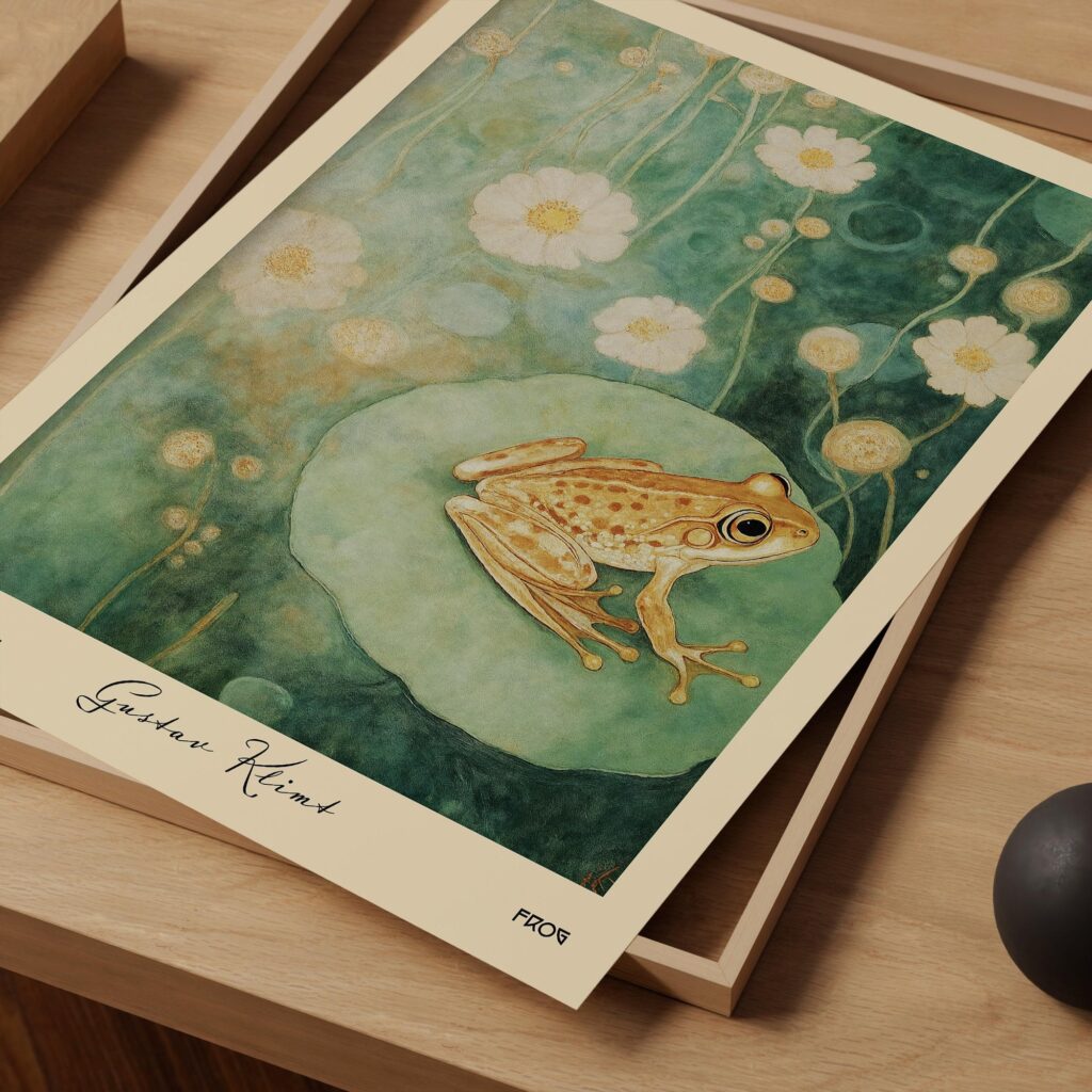 Klimt Frog Print
