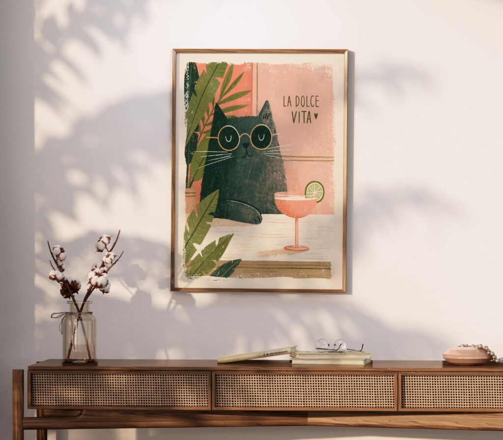 La Dolce Vita Cat Print