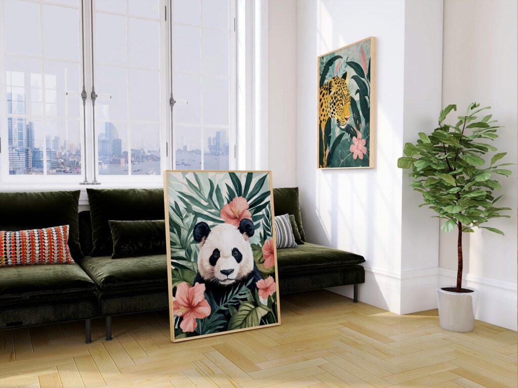 Leopard & Panda Print Set