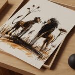 Lion Couple Wall Art
