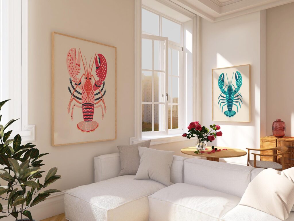 Lobster Set of 2 Prints