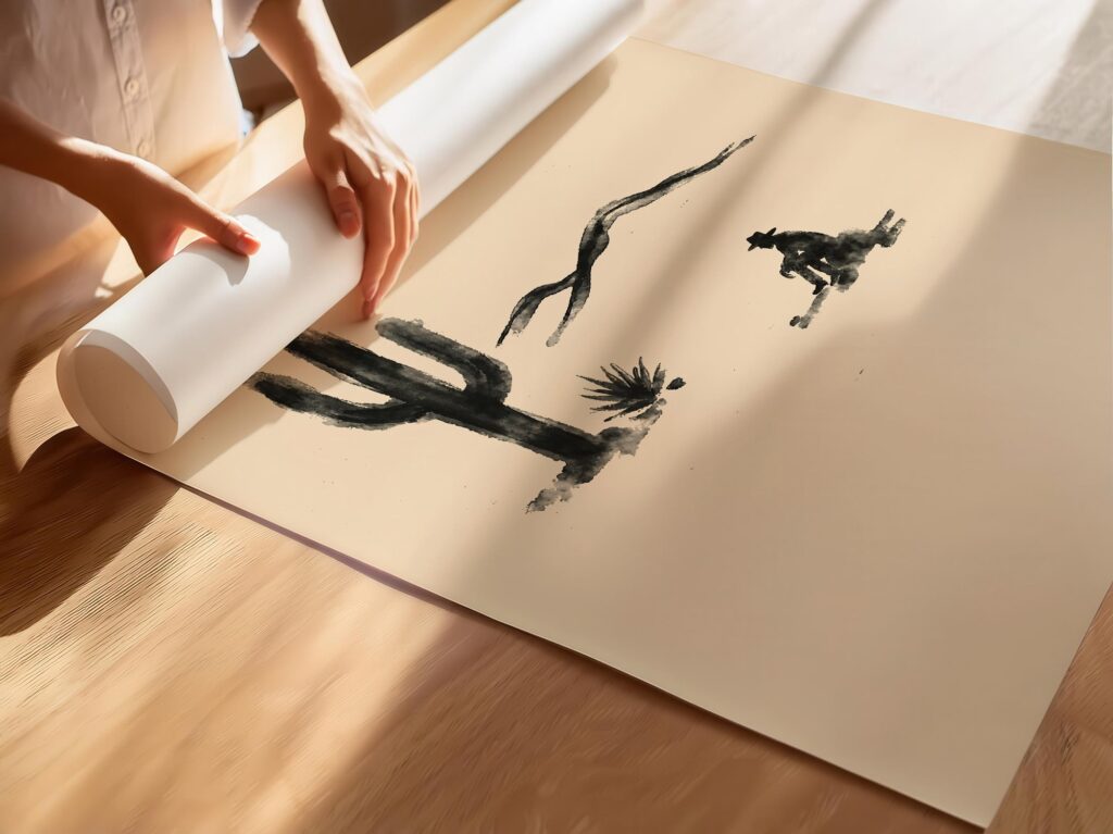 Lonely Cowboy Desert Western Print