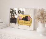 Mid-Century Modern Pug Art Print