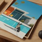 Mid Century Pool House Poster