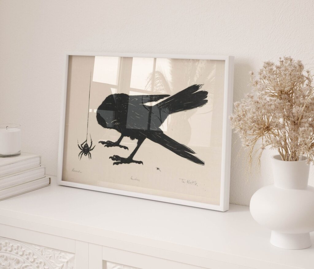 Minimalist Crow Art Print