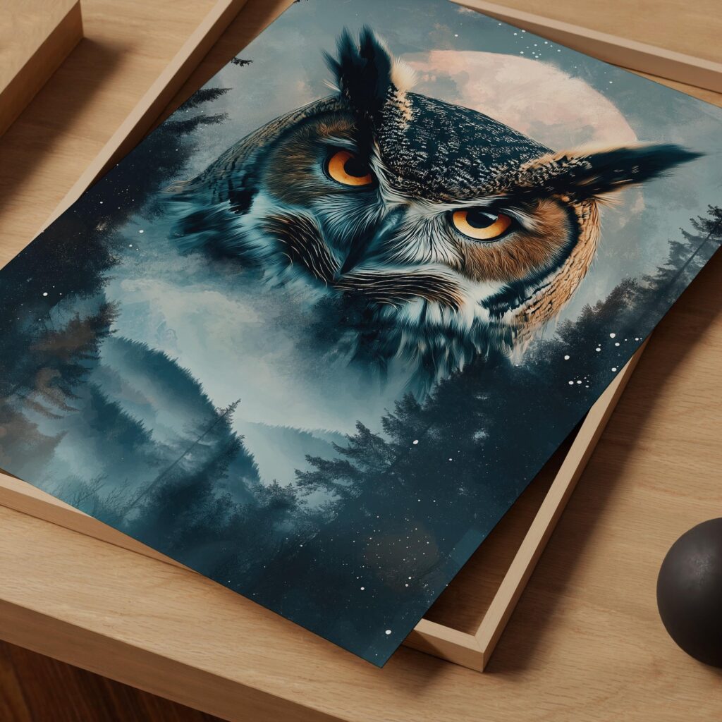 Mystical Owl Moon Print