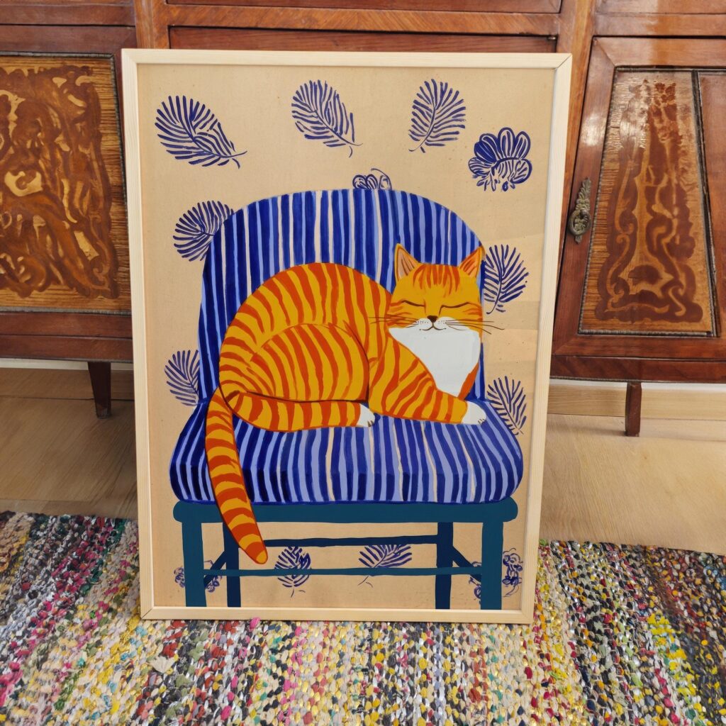 Orange Tabby Cat Print
