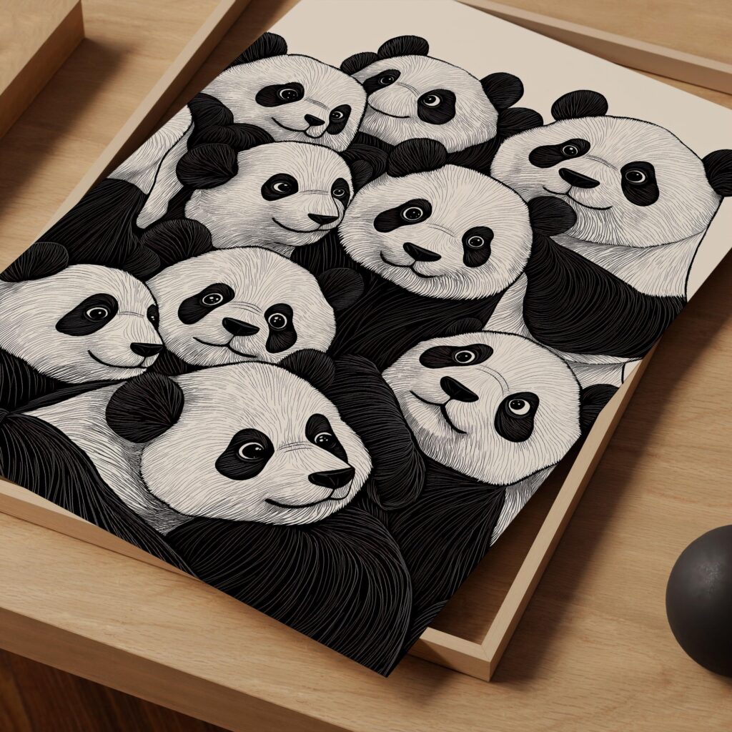 Panda Party Art Print