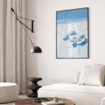 Pastel Blue Oyster Shell Art Print