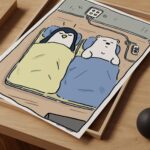 Penguin and Bear Nursery Print