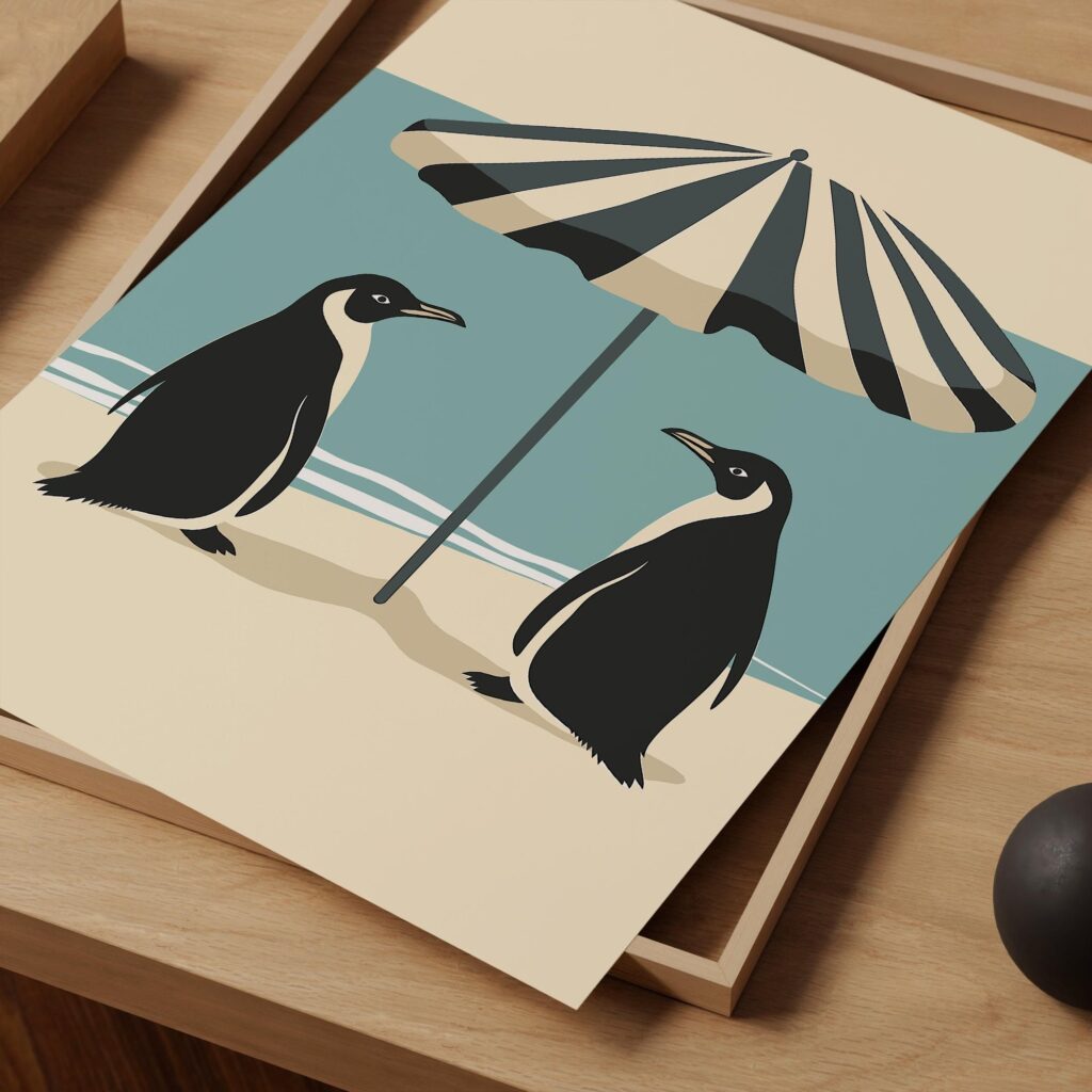 Penguin Beach Poster