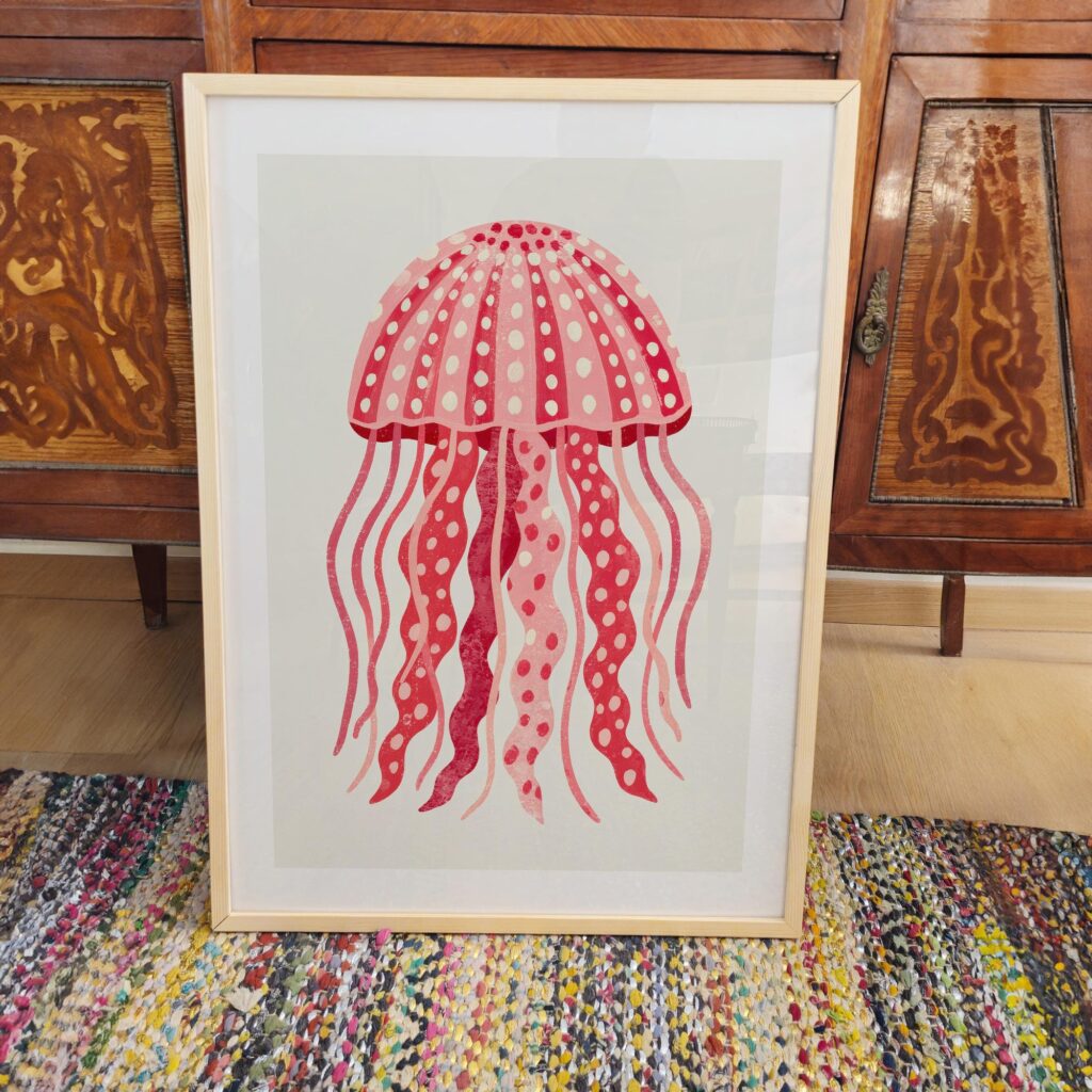 Pink Jellyfish Print