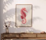 Pink Seahorse Print