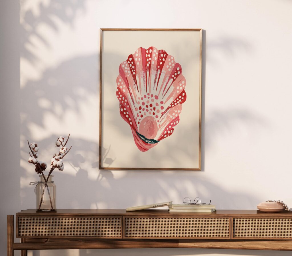 Pink Seashell Print