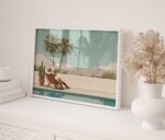 Poolside Cowgirl Art Print