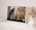 Raven and Fox Whimsical Woodland Print