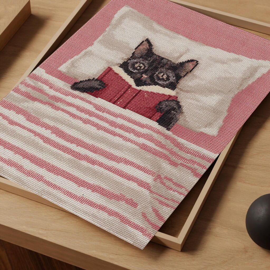 Reading Black Cat Print