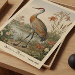 Sandhill Crane William Morris Art Print
