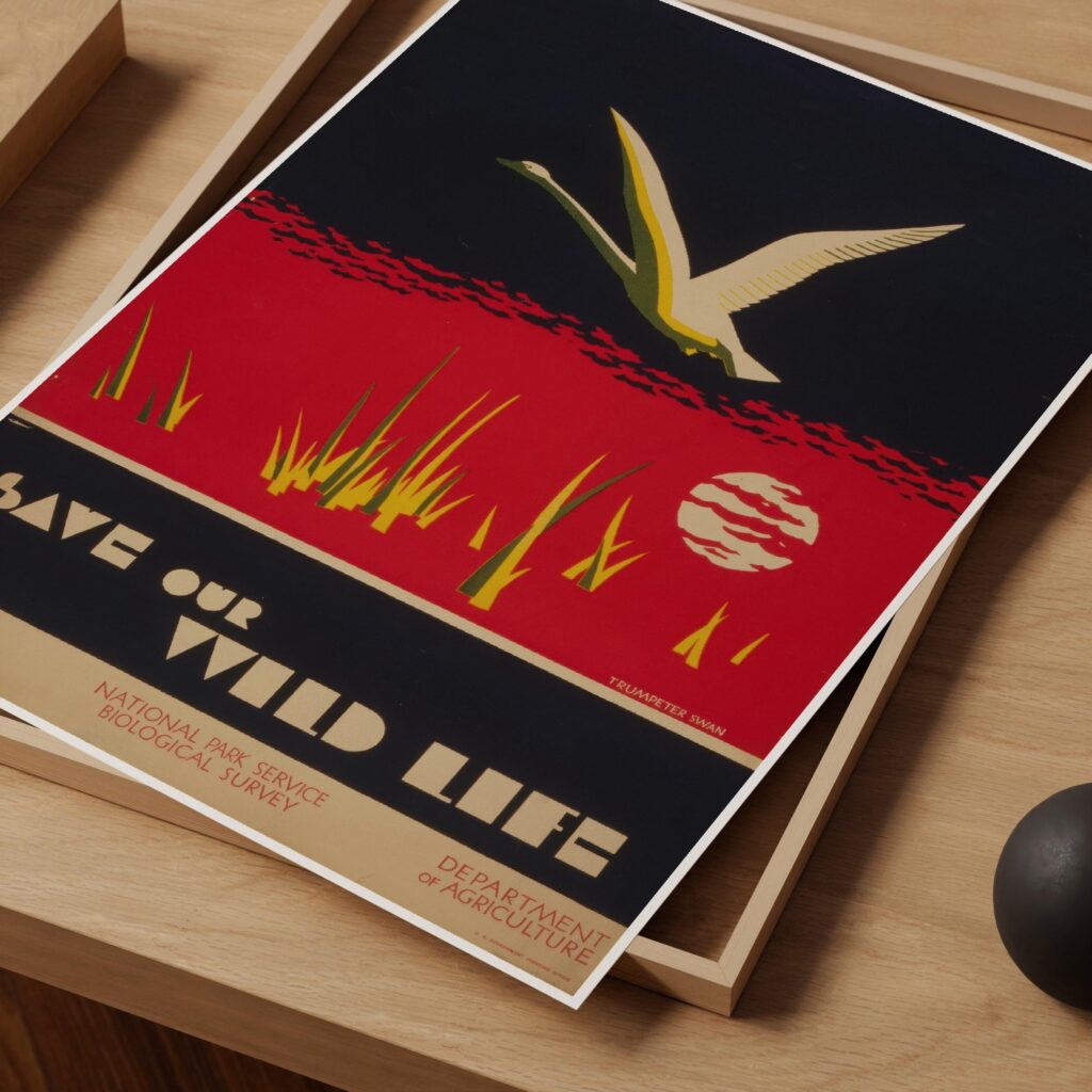 Save Our Wildlife Vintage Wall Art