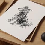 Scribble Dog Minimal Line Print