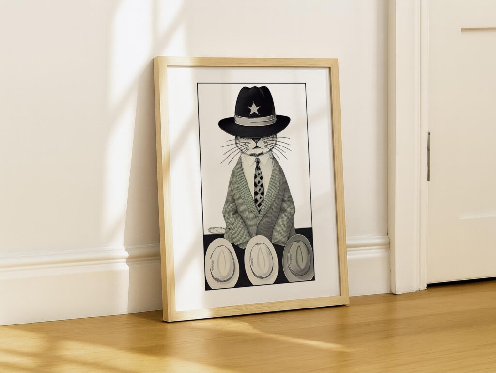 Sheriff Cat Print