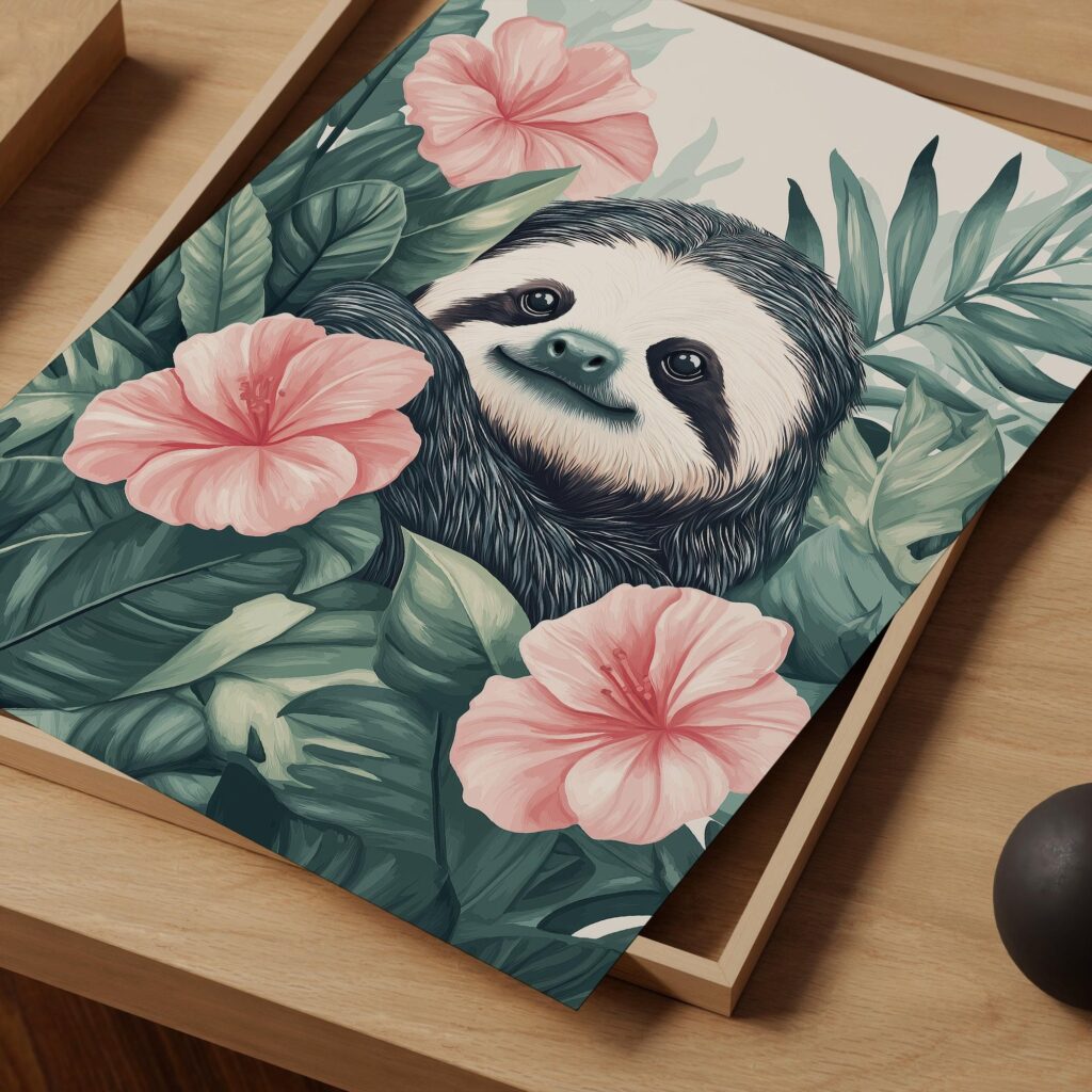 Sloth Nursery Art Print