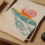 Snail Surf Print