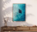 Spotted Eagle Ray Gliding Over a Turquoise Reef Print